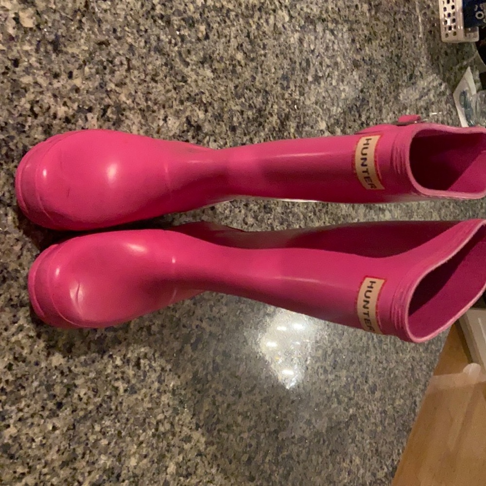 Barely Used Girls Pink Hunter Boots